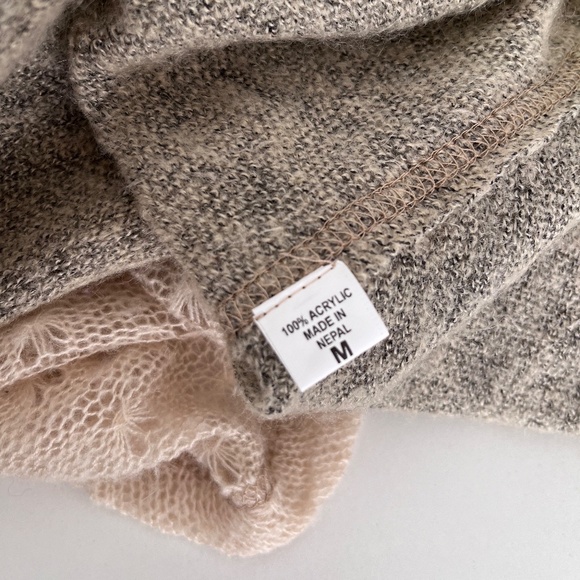 Avatar Tan Lace Back Hi Low Knit Top - Picture 7 of 12